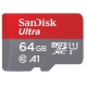SanDisk Spominska Kartica Ultra MicroSDXC 64GB 100MB/s UHS-I A1 + adapter