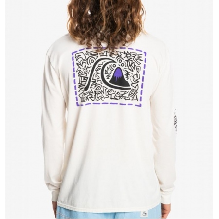 Quiksilver ELECTRIC FEEL Long Sleeve - Antique White