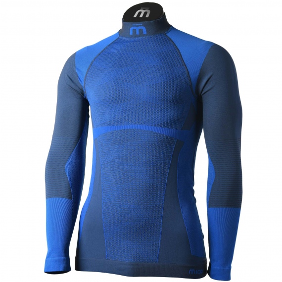 Spodnje Perilo Mico MOCK NECK SHIRT WARM CONTROL - 047 Piombo