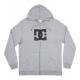 Majica DC STAR ZIP Hoodie - Heather Grey