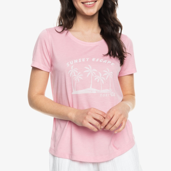 Majica Roxy CHASING THE WAVE - Meq0 Prism Pink