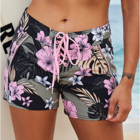 Hlače Roxy PRO THE 93 WIN Printed Boardshorts - Anthracite Classic Pro Surf