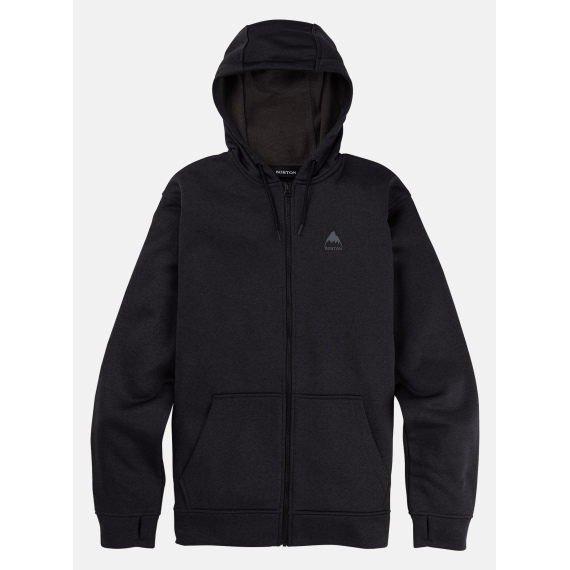 Majica Burton OAK Zip Hoodie - True Black Heather