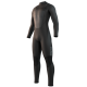 Mystic Obleka BRAND 3-2 Frontzip Flatlock - Black