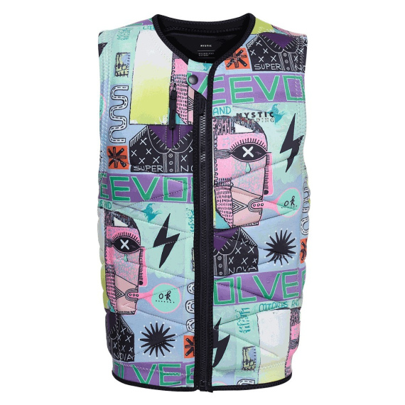 Mystic Jopič OUTLAW Impact Vest Frontzip Wake - 115 White Allover