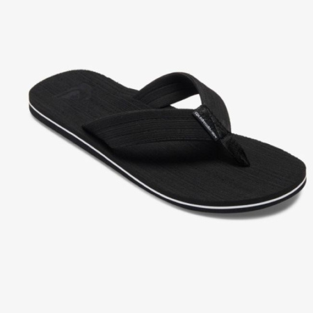 Quiksilver MOLOKAI LAYBACK Textured Sandals - Black-White-Black