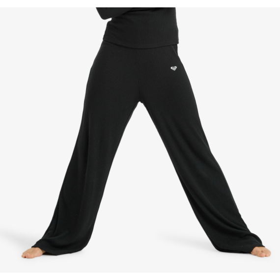 Hlače Roxy RISE & VIBE NEW RIB Wide Leg - True Black