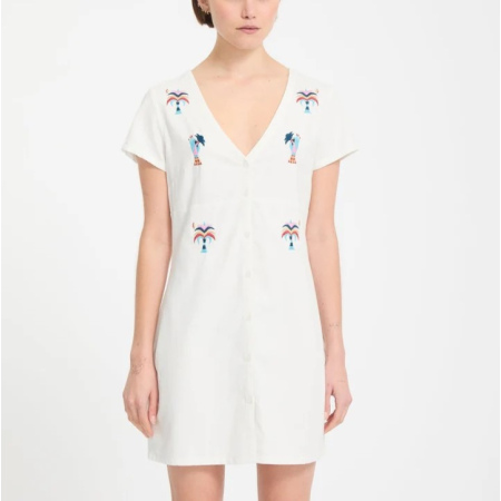 Volcom FA BRUNO LUCAS SHIRT Dress - Off White