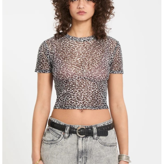 Volcom RAWLY KNIT Top - Black White