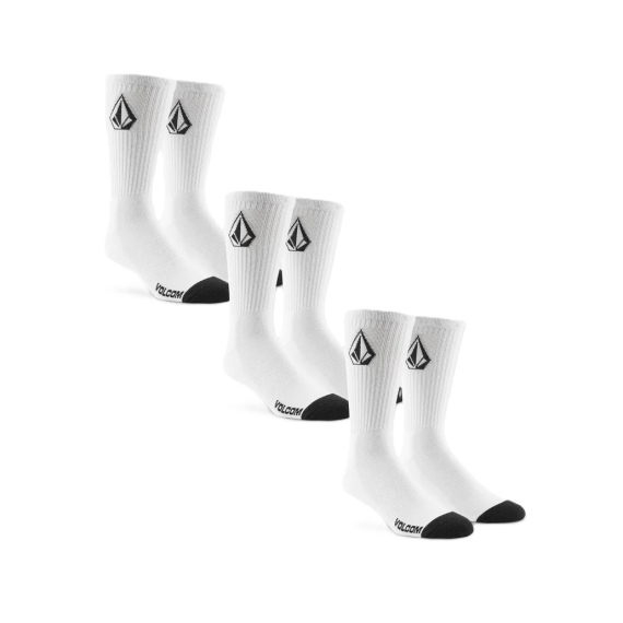 Volcom FULL STONE SOCK 3PK - White