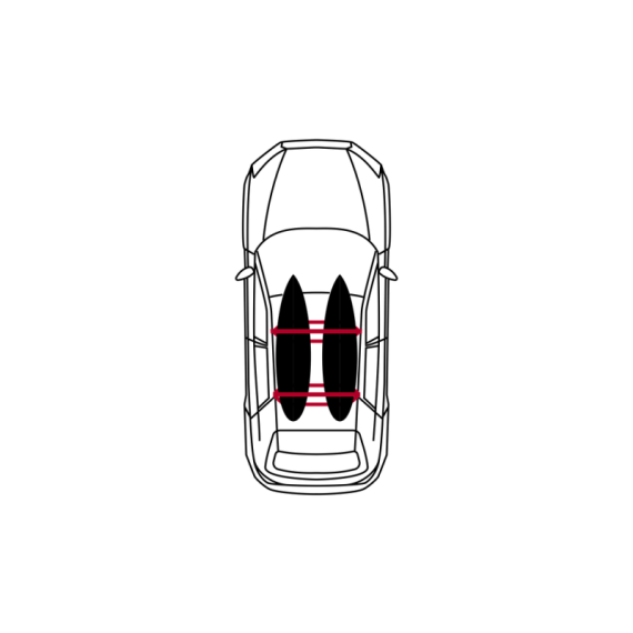 Mystic Prtljažnik INFLATABLE ROOFRACK SYSTEM Double - 900 Black