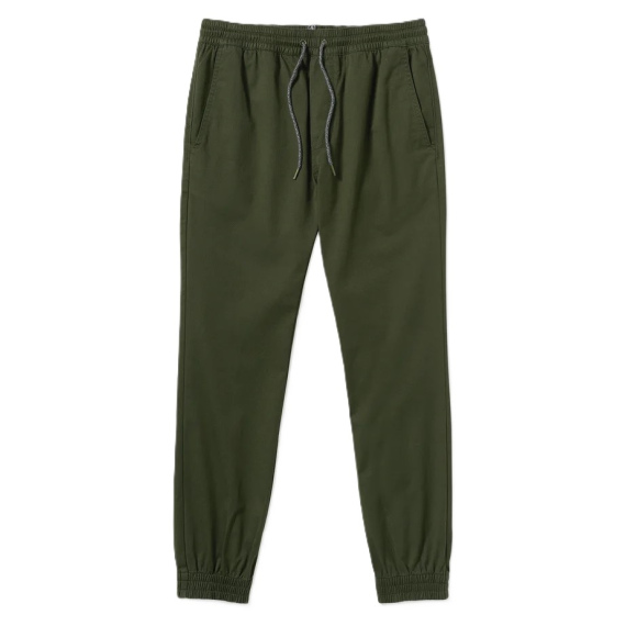 Hlače Volcom FRICKIN SLIM JOGGER - Dark Green
