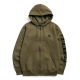 Burton ELITE ZIP HOODIE - Dried Moss