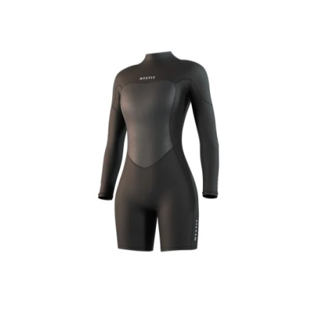 Mystic Obleka BRAND Longarm Shorty 3-2 Backzip Flatlock Women - 900 Black