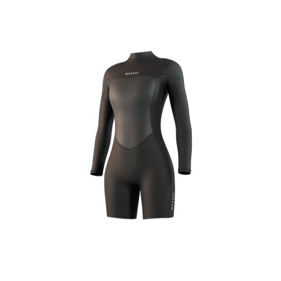 Mystic Obleka BRAND Longarm Shorty 3-2 Backzip Flatlock Women - 900 Black