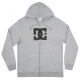 Majica DC STAR ZIP Hoodie - Heather Grey