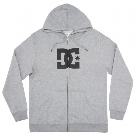 DC STAR ZIP Hoodie - Heather Grey