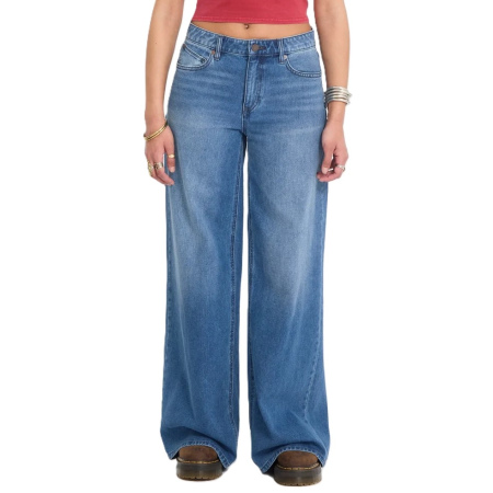 Hlače Volcom STONED BF LOWRISE - Worn Light Blue