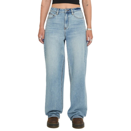 Hlače Volcom STONED BF HIRISE - Dusty Blue Wash
