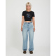 Hlače Volcom STONED BF HIRISE - Dusty Blue Wash